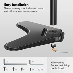 VonHaus Single Monitor Mount and Stand for 13-32 Inch Screens, VESA dimensions 75x75mm and 100x100mm — image 4