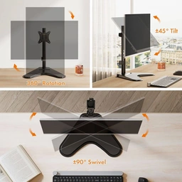VonHaus Single Monitor Mount and Stand for 13-32 Inch Screens, VESA dimensions 75x75mm and 100x100mm — image 5