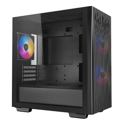 DeepCool MATREXX 40 3FS Case, Gaming, Black, Micro Tower, 1 x USB 3.0 / 1 x USB 2.0, Tempered Glass Side Window Panel, Mesh Front Panel for Optimized Airflow, Tri-Colour LED Fans, Micro ATX, Mini-ITX — image 2