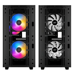 DeepCool MATREXX 40 3FS Case, Gaming, Black, Micro Tower, 1 x USB 3.0 / 1 x USB 2.0, Tempered Glass Side Window Panel, Mesh Front Panel for Optimized Airflow, Tri-Colour LED Fans, Micro ATX, Mini-ITX — image 5