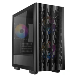 DeepCool MATREXX 40 3FS Case, Gaming, Black, Micro Tower, 1 x USB 3.0 / 1 x USB 2.0, Tempered Glass Side Window Panel, Mesh Front Panel for Optimized Airflow, Tri-Colour LED Fans, Micro ATX, Mini-ITX — image 6