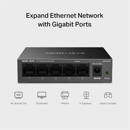 Mercusys MS105GS 5 Port Gigabit Ethernet Network Switch Steel Case — image 6