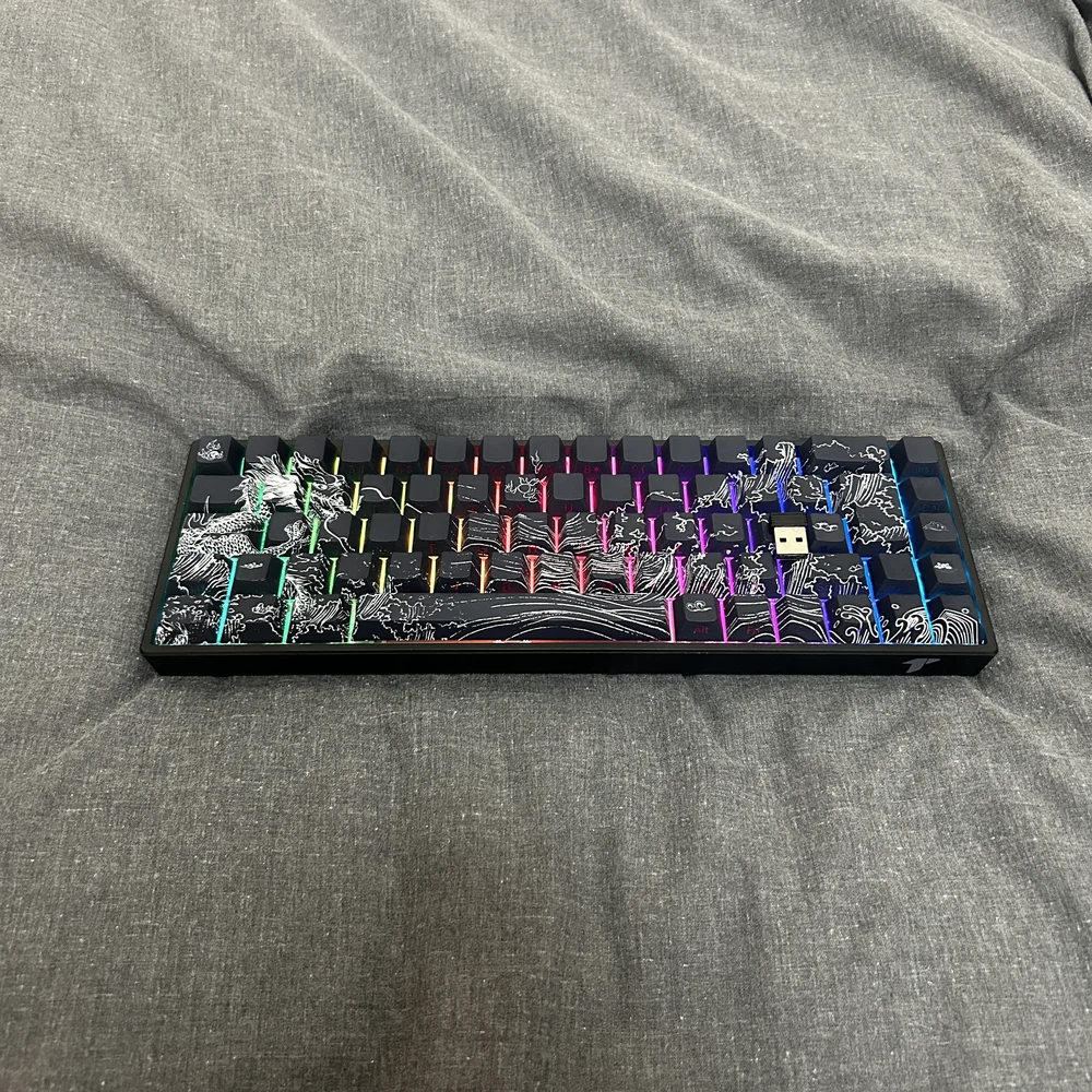 Tecurs KB510 65% Wireless Mechanical Keyboard, Dragon Wave Custom Keycaps